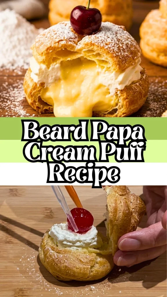 Enjoy this Beard Papa Cream Puff