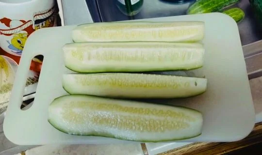 Trim and Cut the Cucumbers