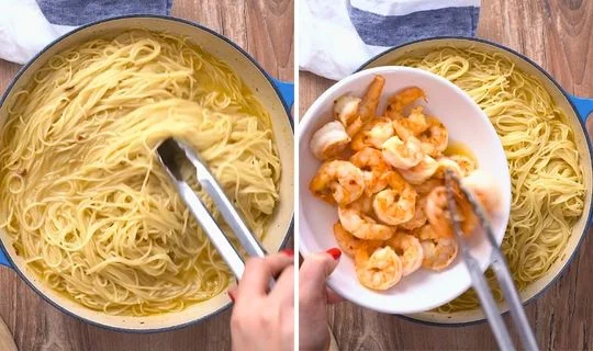Cook the Angel Hair Pasta in Broth