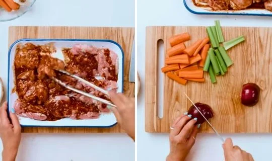 Roast the Chicken Over the Vegetables