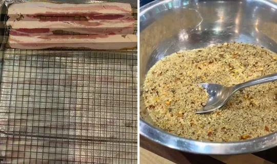Arrange the Bacon on the Wire Rack