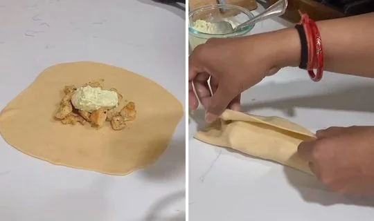 Assemble the Jalapeño Chicken Pockets