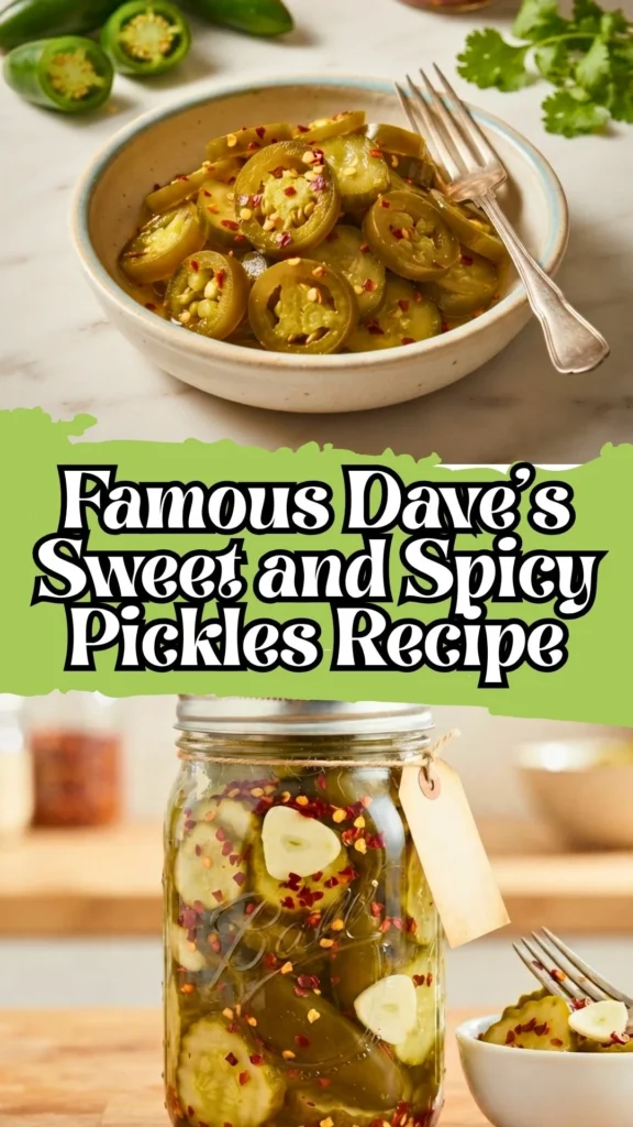 Enjoy this Famous Dave's Sweet and Spicy Pickles