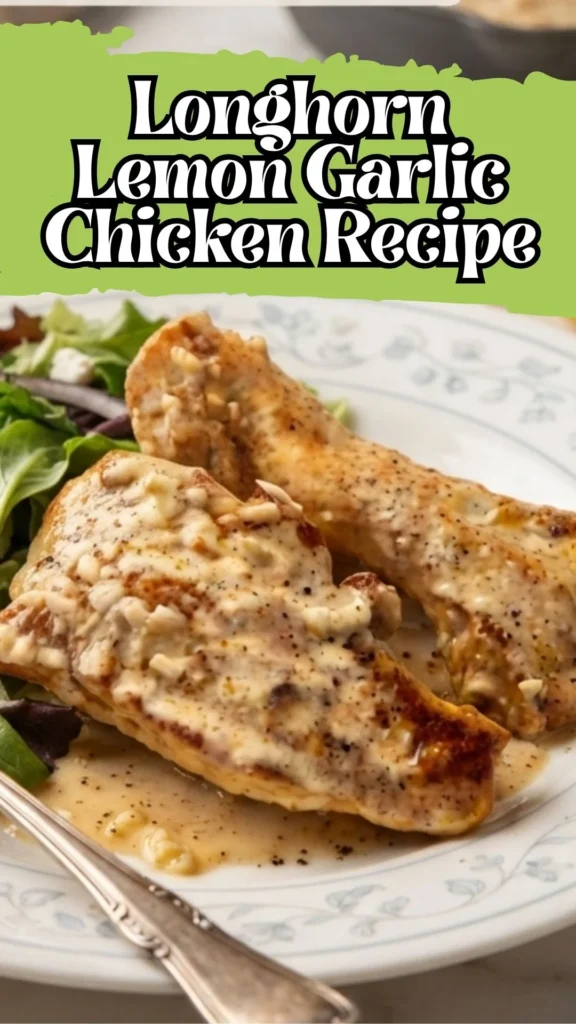 Enjoy this Longhorn Lemon Garlic Chicken