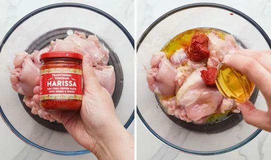 Prepare the Harissa Marinade