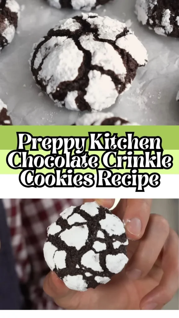 Enjoy this Preppy Kitchen Chocolate Crinkle Cookies