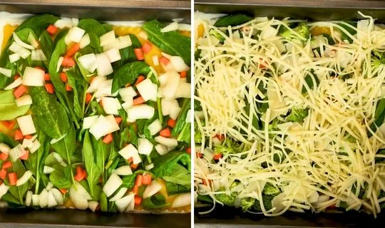 Add Vegetables and Cheese