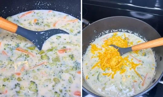 Add the Cheddar