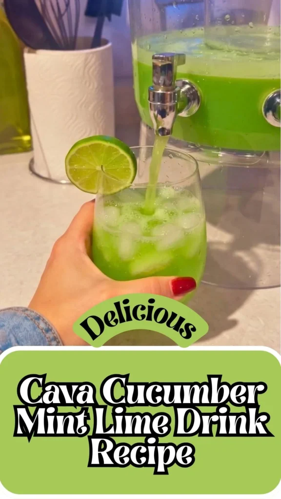 Delicious Cava Cucumber Mint Lime Drink