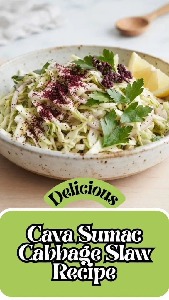 Delicious Cava Sumac Cabbage Slaw
