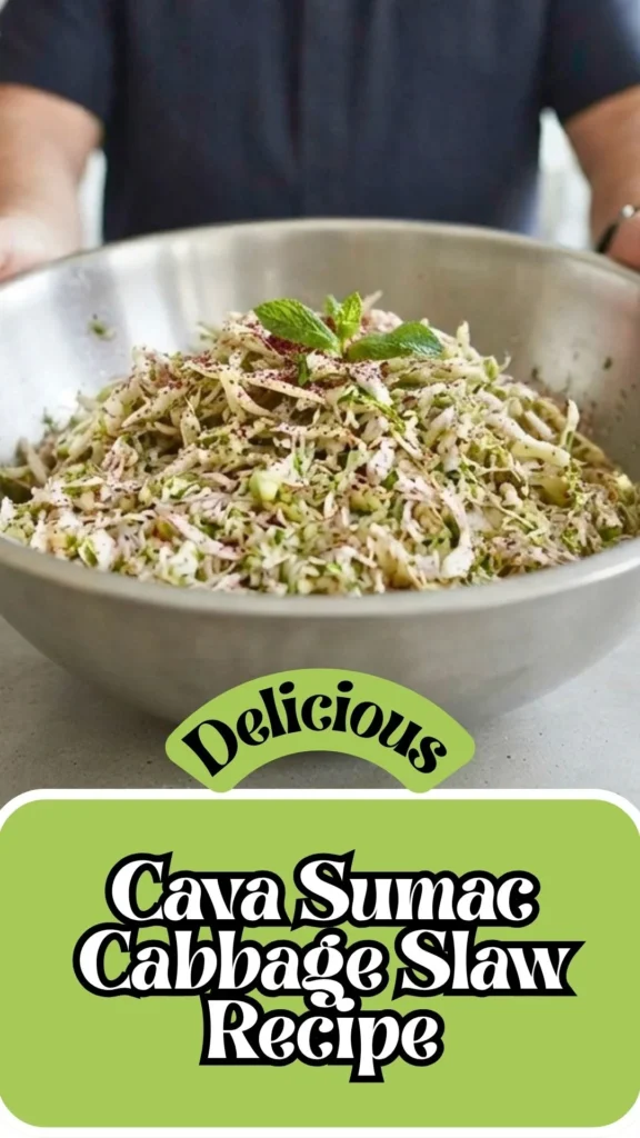 Enjoy this Cava Sumac Cabbage Slaw