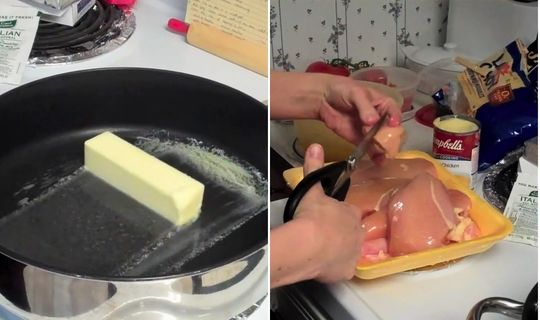 Cut the Chicken Into the Pan
