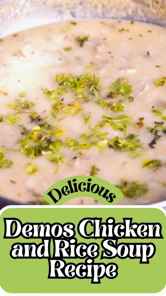Enjoy this Demos Chicken and Rice Soup